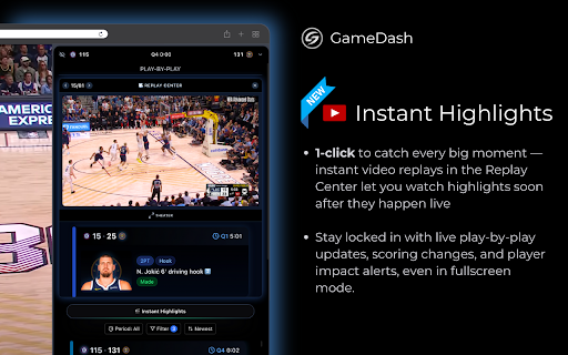 Live NBA Scores & Stats - GameDash :: Live NBA scores, stats & AI insights in‑browser with GameDash—real‑time box scores, highlights & alerts without leaving your stream.