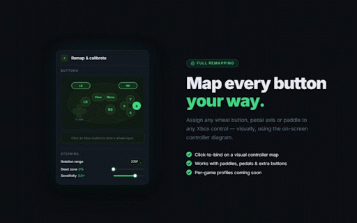 xCloudWheel — Racing Wheel for Xbox Cloud Gaming :: Play Forza, F1 and every xCloud racing game with your Thrustmaster, Logitech or Fanatec wheel. One payment, forever.
