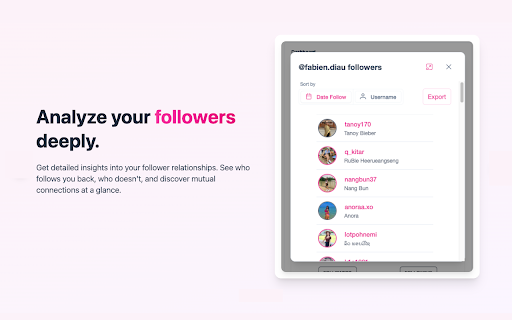 Loyalty Lens - Track, Export & Analyze Instagram Followers :: Track Instagram activity and stay informed about social connections