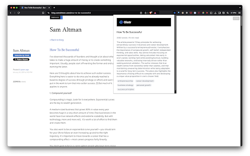 Gistr :: Get the gist of any web article