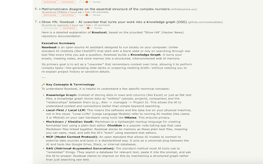 HN Summarizer :: Summarize Hacker News article links inline using AI