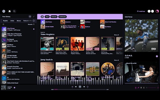 Spotify Visualizer :: Visualizer for Spotify with optional Pro features (BPM sync, color matching)
