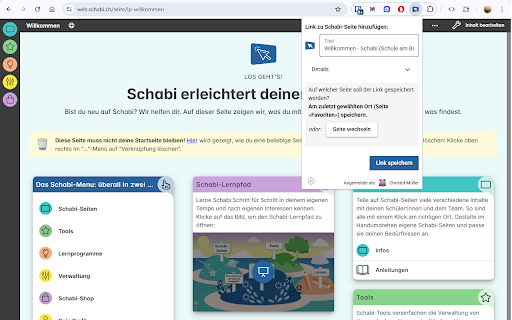 Schabi Linksammler :: Webseiten können mit einem Klick als Link in eine Schabi-Seite gespeichert werden