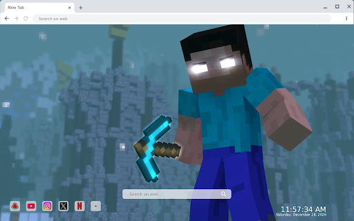Herobrine Minecraft Live Wallpaper :: Transform your new tab with stunning HD live wallpapers featuring Herobrine from Minecraft. Immerse yourself in the action!