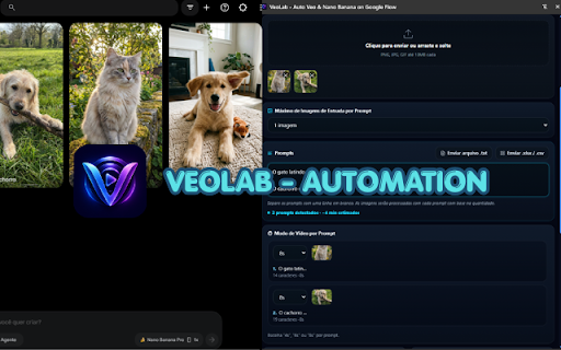 VeoLab - Auto Veo & Nano Banana on Google Flow :: Automate batch video and image generation on Google Flow with smart queues, safe processing and auto-download.