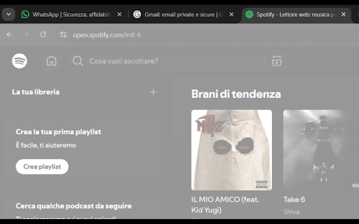 DiscreetTab :: Hides the favicon and the title of the website in the browser tab.