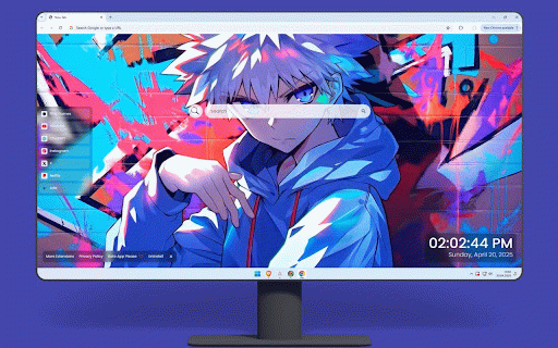 Killua Graffiti Cool Live Wallpaper :: Killua Zoldyck in vibrant graffiti street art style with bold blue and neon colors.