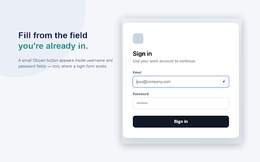 Obiyen Password Manager :: Enterprise password management extension for Obiyen