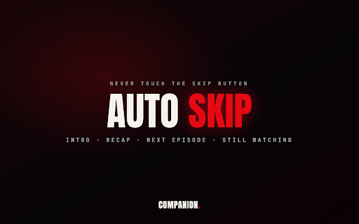 Netflix Companion :: Netflix power tools: auto-skip, 5s/90s seek, picture-in-picture, frame-step, playback speed, volume boost, and keyboard shortcuts.