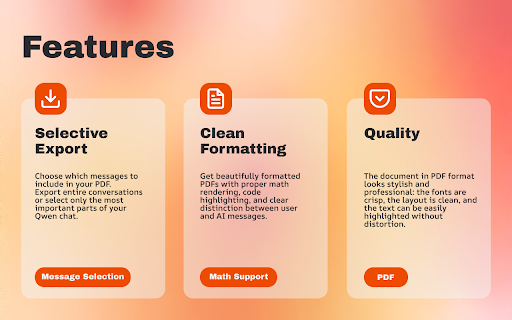 Qwen to PDF :: Export your chats instantly using Qwen to PDF: intelligent transformation ensures flawless results.