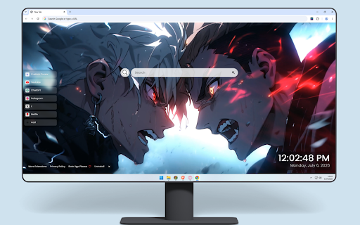 Sukuna X Gojo Jujutsu Kaisen Live Wallpaper :: An intense face-off between Gojo and Sukuna with glowing cursed energy in an epic anime clash.