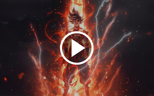Goku Fire Live Wallpaper :: Ignite your Chrome with Goku Fire Live Wallpaper—a blazing animated new tab where Goku unleashes fiery power in Super Saiyan form