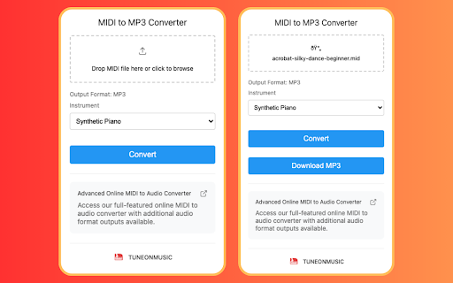 MIDI to MP3 Converter :: Convert MIDI files to MP3 audio files with customizable instruments