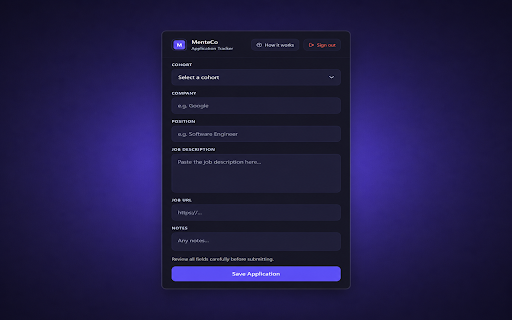 MenteCo Application Tracker :: Track your job applications across LinkedIn, Naukri — powered by MenteCo.