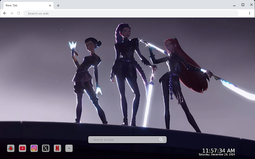 K-Pop Demon Hunters: Starry Night Live Wallpaper :: Transform your new tab with stunning HD live wallpapers of K-Pop demon hunters under a mesmerizing starry night sky.