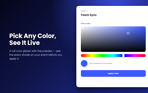 Calendar Color Rules :: Automatic coloring rules, manual overrides, and full color bars for Google Calendar.
