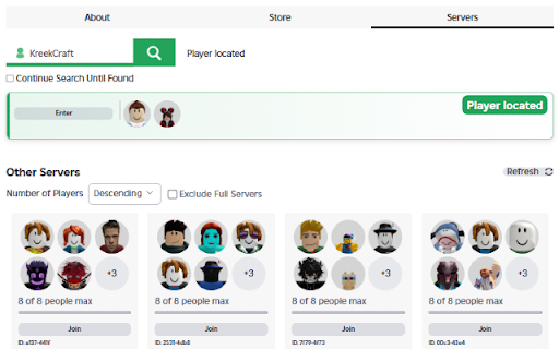 RoFinder - Join Anyone on Roblox :: Search Roblox servers for any user even with joins off