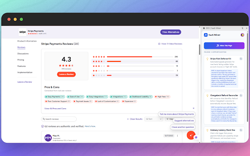 SaaS Miner - Reddit & G2 AI Scraper for Business Ideas :: Mine SaaS ideas from any page with one click.
