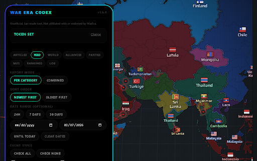 War Era Codex :: The ultimate War Era companion. Download articles, feeds, world maps, alliance data and more — without leaving the game.