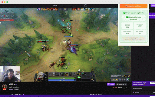 Twitch View Bot Checker :: Detect fake viewers and bots on Twitch streams. Analyze viewer ratios to identify suspicious activity. By FollowersPanda.com