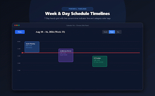 Calendar Pro :: A modern, high-performance calendar for Chrome with ISO week numbers, popup and sidebar views.