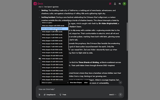 Grok Quick Prompt :: Provides quick prompt options with add/delete functionality on supported pages.
