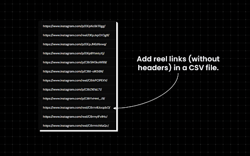 Reels Extractor - Instagram Bulk Downloader :: Instagram Bulk Reels Downloader using csv file