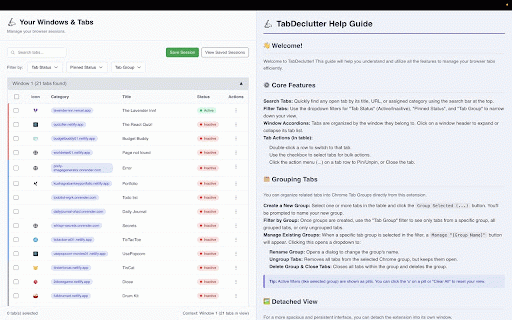 Tab Declutter Tool :: Tired of tab chaos and drowning in a sea of open browser windows? Tab Declutter Tool is your powerful Chrome companion designed to…