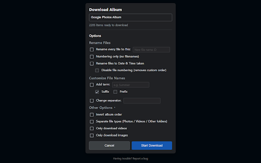 Google Photos - Album Download :: Download Google Photos albums in exact display order, including shared albums. No ZIP. Rename, sort & filter your photos & videos.