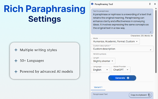 Paraphrasing Tool :: Use paraphrasing tool, an ai paraphraser & rewording tool to rewrite text instantly with one click.