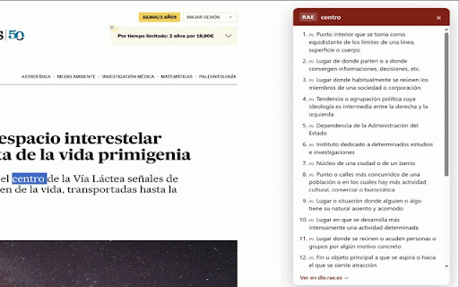 Definición RAE :: Selecciona una palabra, haz clic derecho y consulta su definición en el Diccionario de la RAE.