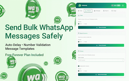 WASendly – WhatsApp Bulk Message Sender :: Send bulk and automated WhatsApp messages safely and easily with WASendly.