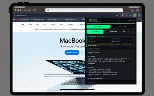 DESIGN.md & SKILL Extractor :: Extract, colors, typography, spacing, motion from any website. Generate DESIGN.md or SKILL.md for AI agents.