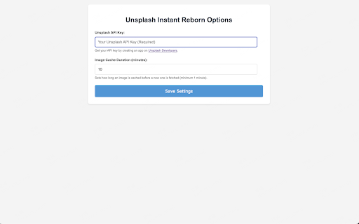 Unsplash Instant Reborn :: A new tab extension displaying random Unsplash photos.