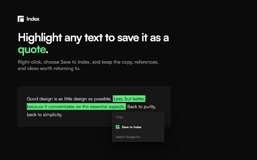 Index :: Save inspiration from any page