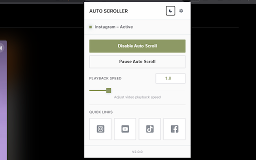 Auto Scroller for Reels, Shorts & TikTok :: Auto scroll through Instagram Reels, YouTube Shorts, TikTok & Facebook. Hands-free scrolling for a seamless video experience.