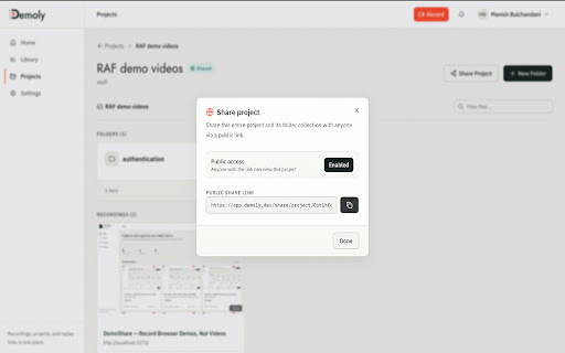 Demoly :: Record instant AI-searchable web demos and walkthroughs