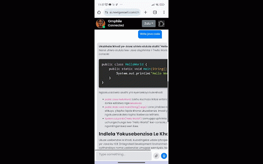 Omphile AI :: Base Level Extension
