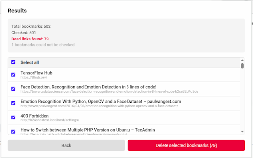Bookmark Cleaner - Find & Remove Broken Links :: Fix broken bookmarks with Bookmark Cleaner. Detects 404s and dead links for one-click removal. Fast, private, and lightweight.