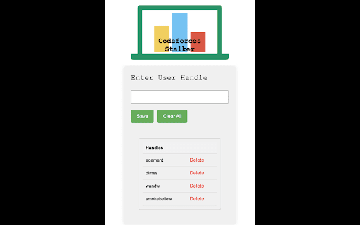 StalkForces :: Get status of your friends' recent submissions on codeforces