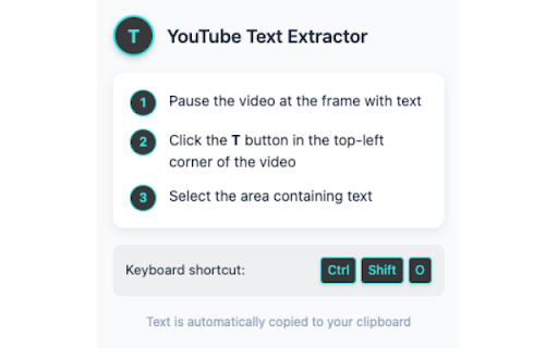 YouTube Text Selector :: Select and copy text from YouTube video frames when paused