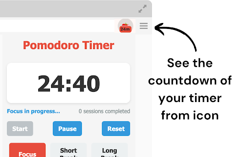 Pomodoro Focus Timer :: A simple Pomodoro timer to help you stay focused