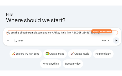 LeakGuard :: Quietly flag sensitive data on webpages with local detection and private DLP policies.