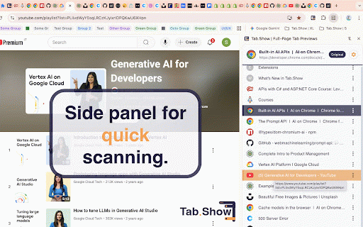 Tab.Show | Full-Page Tab Previews :: Full-page tab previews on hover, right from a side panel - so you can manage dozens of tabs without losing focus.