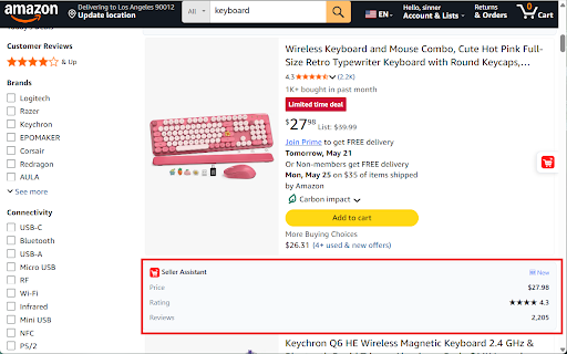 Seller Assistant - Amazon FBA Tool :: FBA profit calculator, competitor analysis, and AI review insights directly on Amazon product pages.