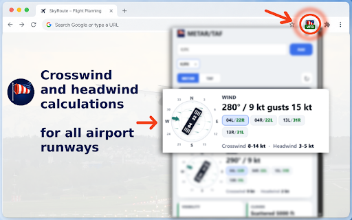 Metar Taf :: Use Metar Taf extension to decode aviation Metar and Taf and get instant weather reports for your airport