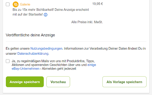 Kleinanzeigen Pro :: Erstelle Vorlagen aus deinen Anzeigen