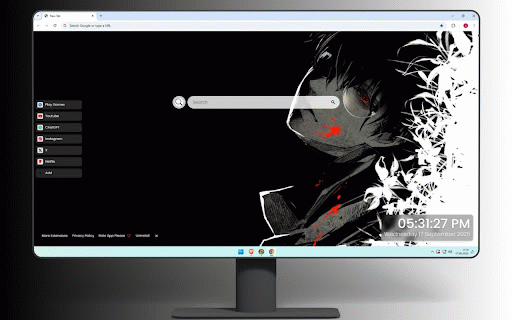 Ken Kaneki Tokyo Ghoul Re Live Wallpaper :: Ken Kaneki with glowing red kakugan eye surrounded by blood and white lilies.