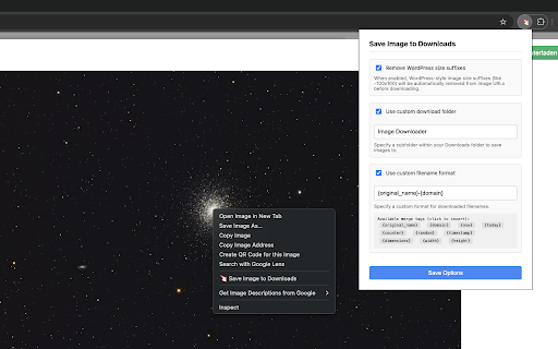 Save Image to Downloads :: Adds a right-click menu item to download images directly to the Downloads folder