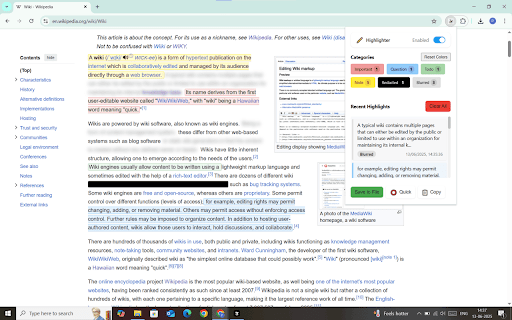 Highlighter Plus Copier Pro :: Highlight and categorize text on web pages